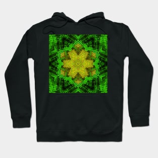 Weave Mandala Green and Yellow Hoodie